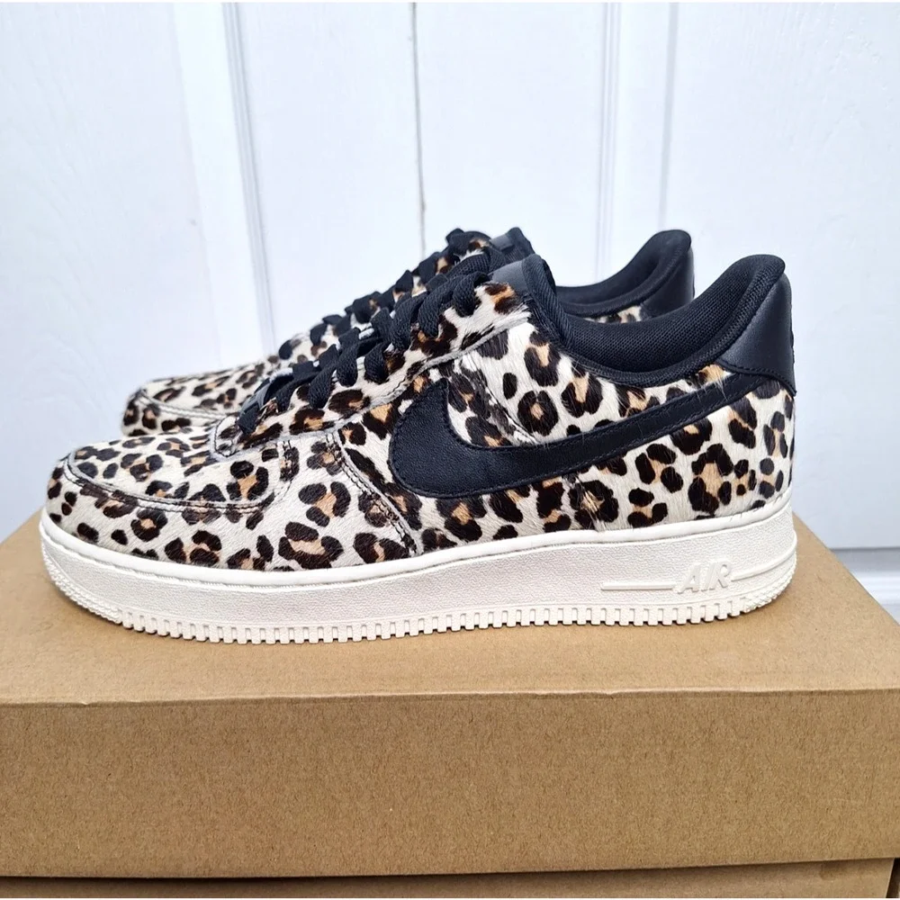 Nike Air Force 1 Animal Pack Snow Leopard Leather 898889-004 size 8.5 Women's